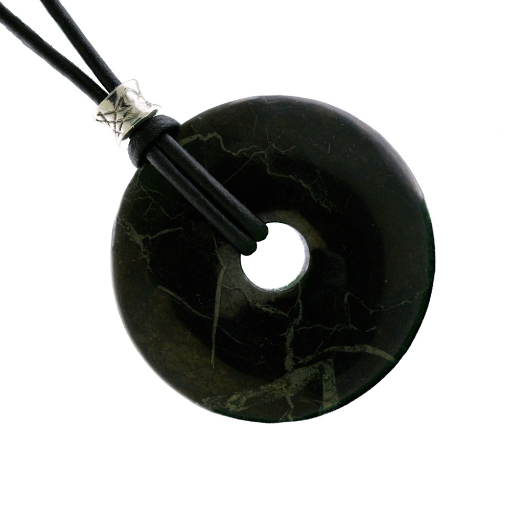 40mm Shungite Donut Handmade Necklace Adju…